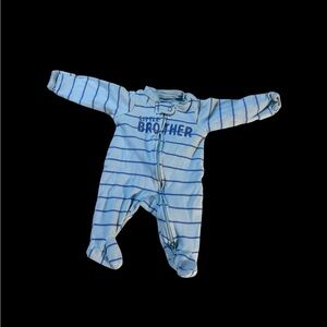 Carter's Blue and White Striped Footie